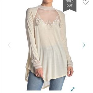 Free People Saheli Mesh Detailing Top
